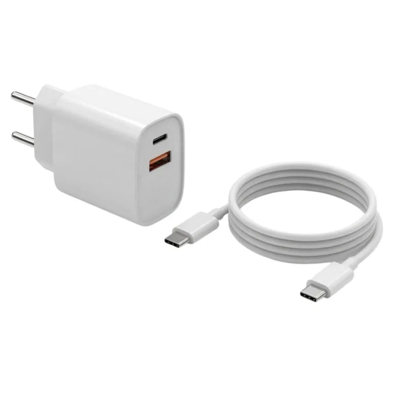 Carregador de Parede MDM Usb C e Lightning Rápido 20W Branco com 1 Carregador 2 Cabos - MDM - Celular E Smartphone