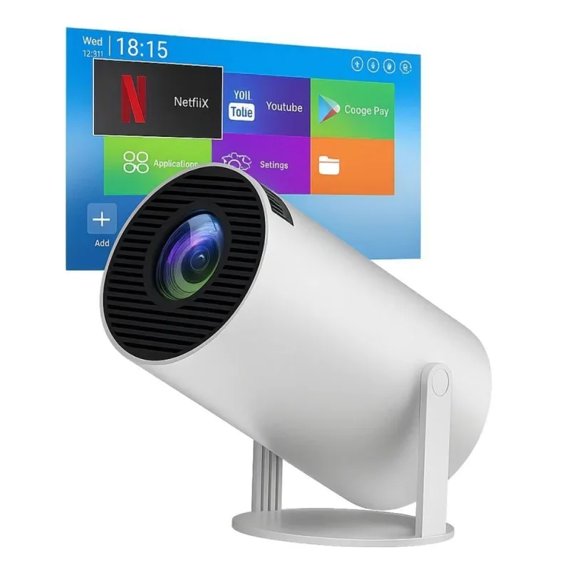 Projetor Inteligente MDM Bluetooth com Tela de Até 200 Polegadas e Conectividade Wifi HDMI e USB - MDM - Casa E Construção