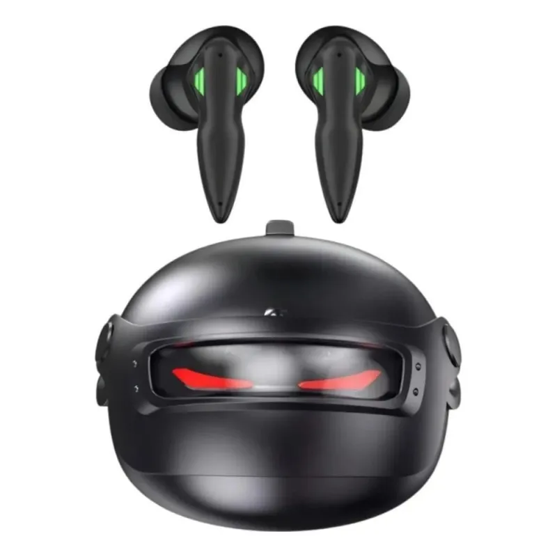 Fone de Ouvido Gamer Bluetooth MDM Estilo Capacete Neon com Led Rgb Preto - MDM - áudio