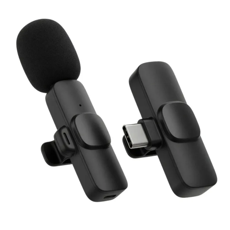 Microfone sem Fio Usb C Lapela para Gravação Profissional com Receptor para Celular MDM - MDM - Instrumentos Musicais