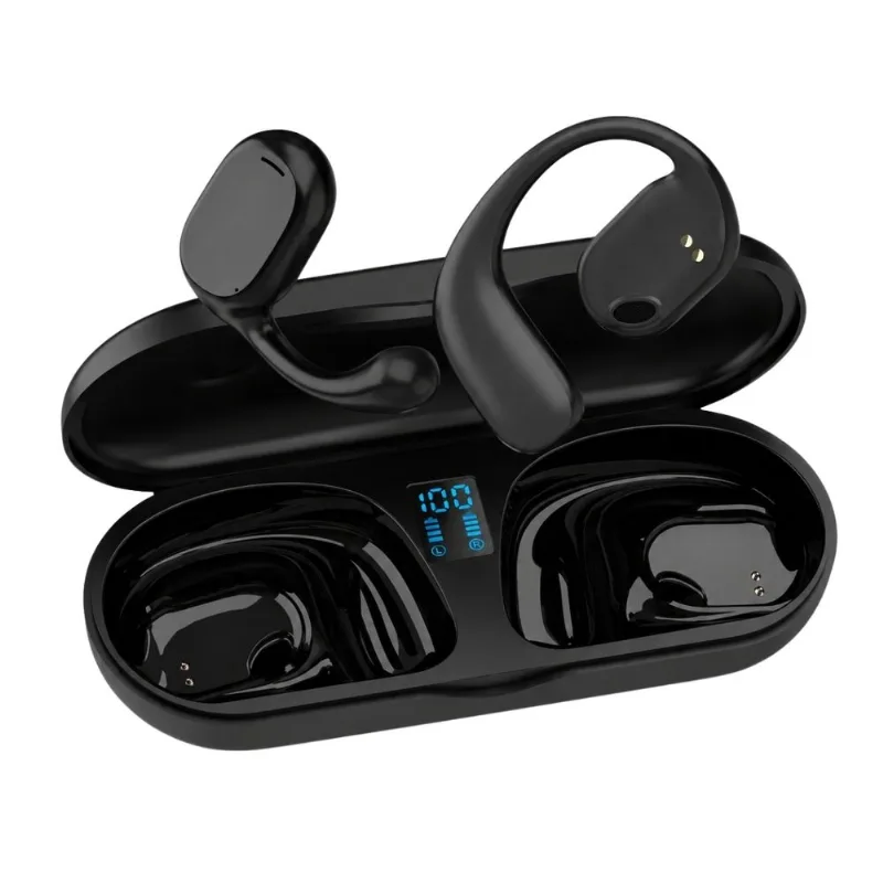 Fone Open Ear Condução Óssea Preto Case Display para Corrida