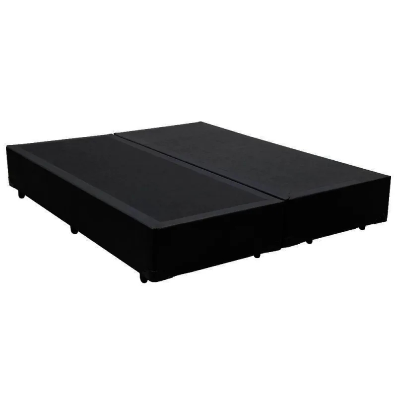 Cama Box Queen Bipartido Sintético Mega Cama Preto 158x198x42cm - OUTRAS - Colchões