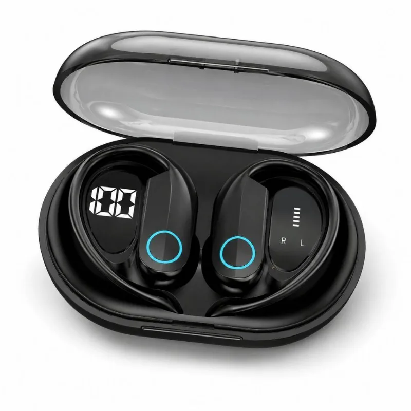Fone Bluetooth Mdm Arc Esportivo Com Gancho Auricular Resistente À Água 4h De Uso Preto