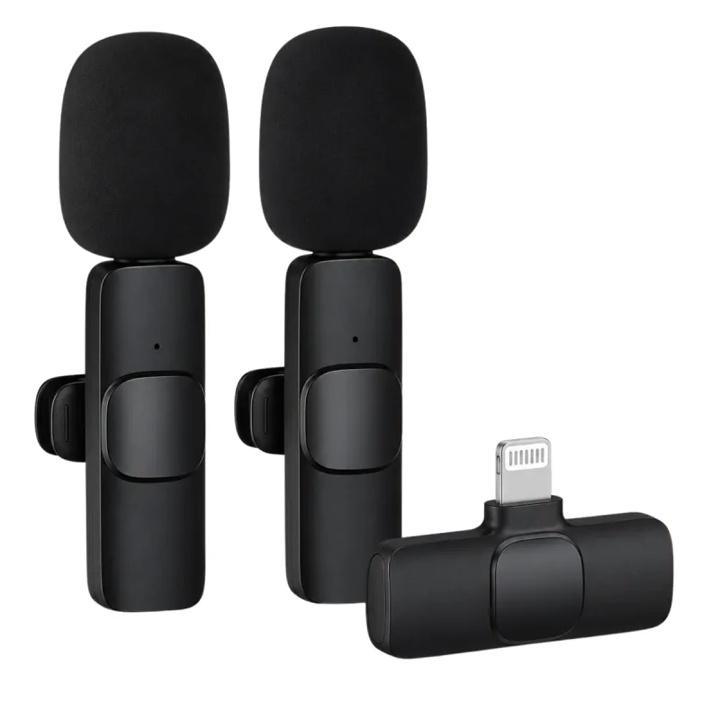 Microfone Lapela 2 em 1 Plug Lightning para Entrevistas - MDM - Instrumentos Musicais