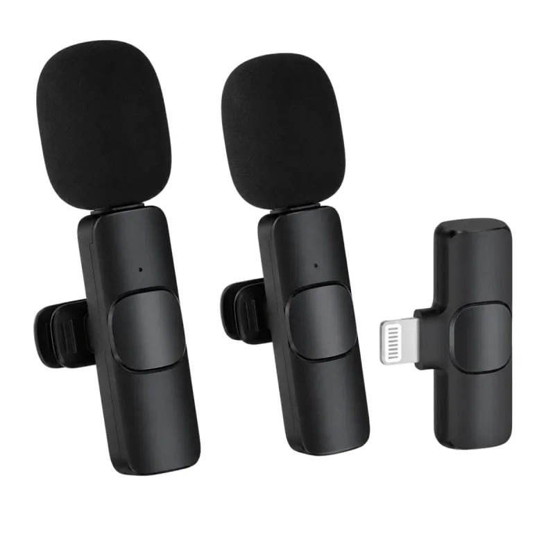 Microfone Lapela 2 em 1 Lightning Criador Conteúdo Áudio - MDM - Instrumentos Musicais