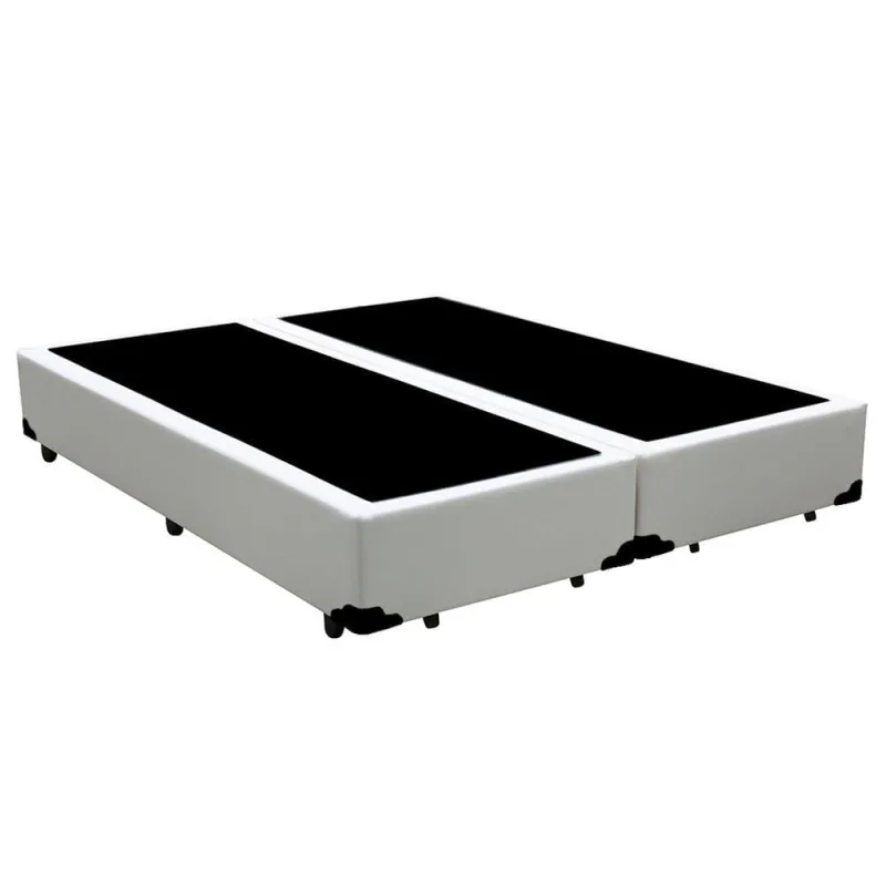Cama Box Casal Bipartido Sintético Mega Cama Branco 138x188x42cm - OUTRAS - Colchões