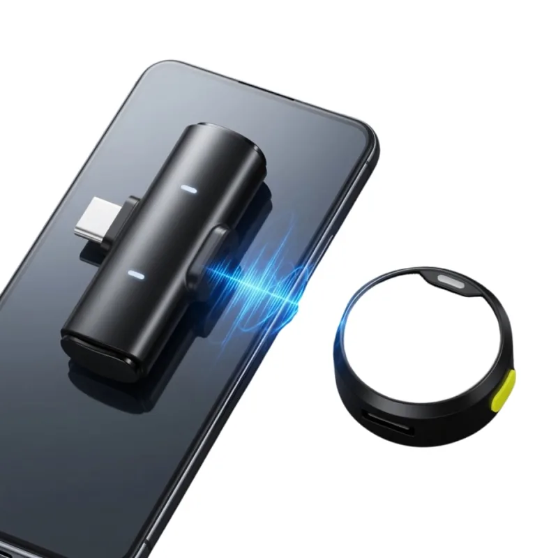 Microfone Sem Fio USB-C Profissional com 2 Microfones - MDM - Instrumentos Musicais