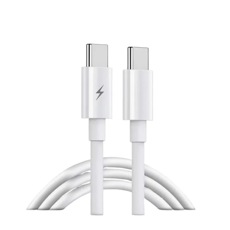 Cabo USB C para USB C Durável Carregamento Rápido Branco 1M