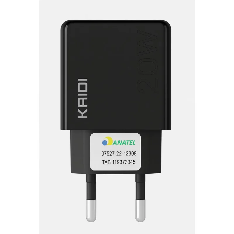 Carregador Turbo Preto / Fonte de Energia Bivolt com Cabo Tipo C - MDM - Casa E Construção