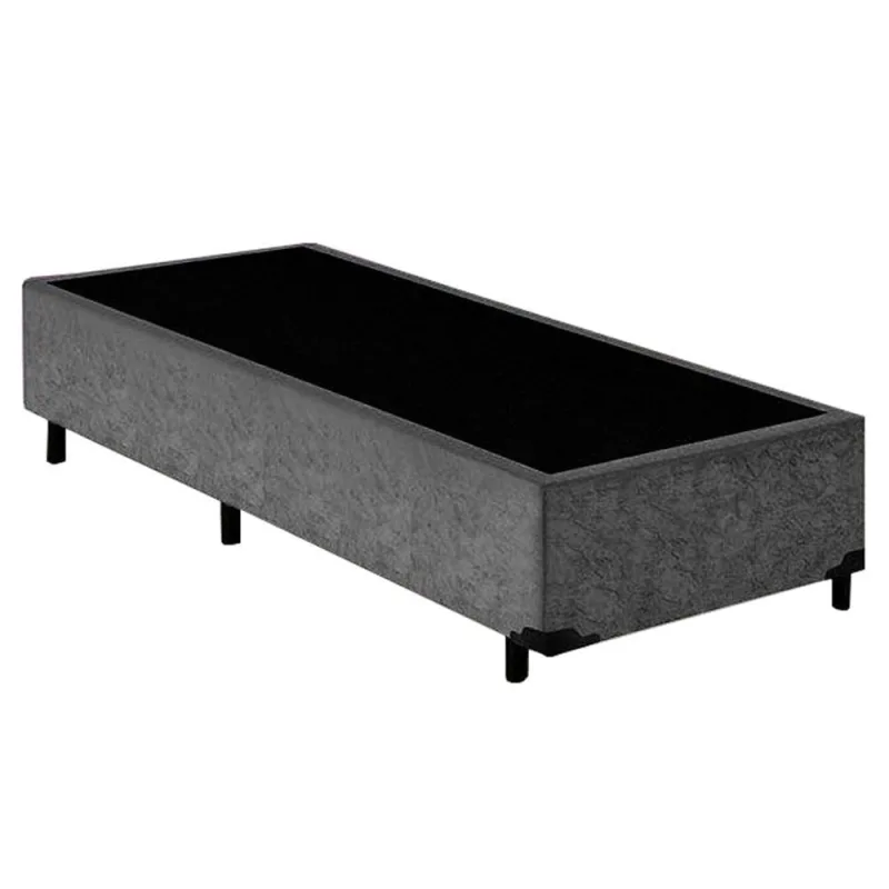 Cama Box Solteiro Suede Mega Cama Cinza 88x188x42cm - OUTRAS - Colchões