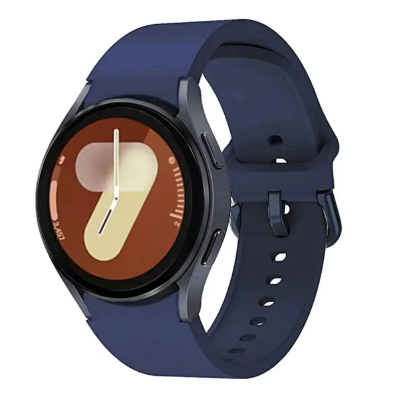 Pulseira Lisa Azul Marinho Emborrachada Para SAM Watch 4