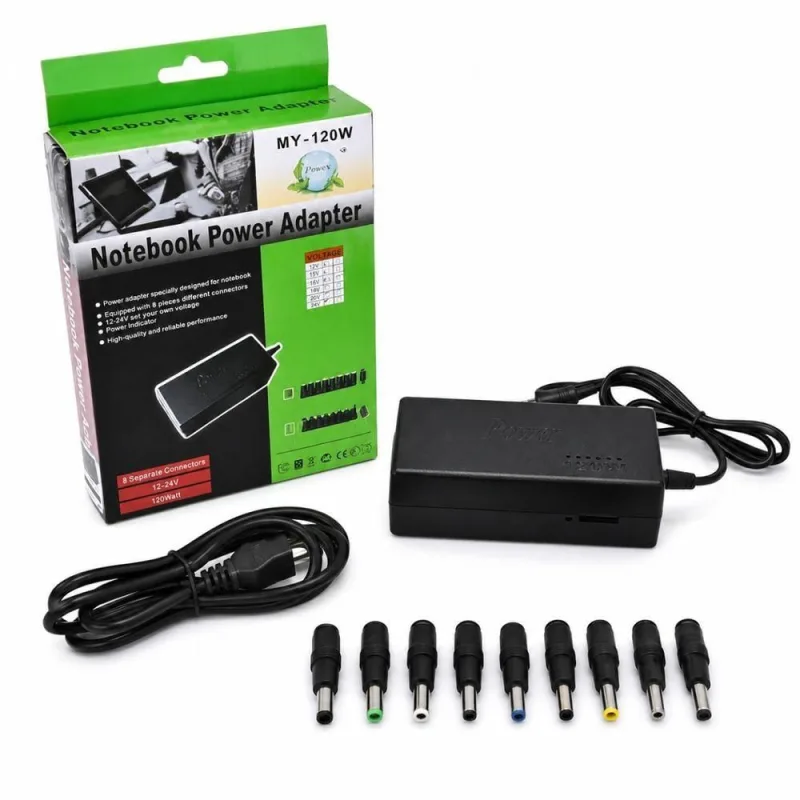 Carregador Notebook Universal 120W com Saída Ajustável 12V a 24V e Entrada 110V e 220V MDM - MDM