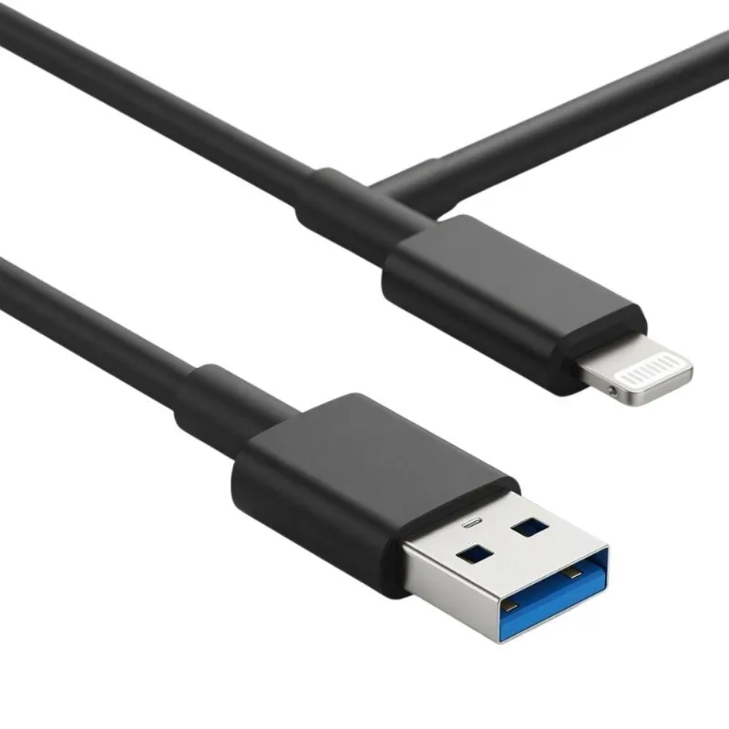 Cabo Usb Lightning MDM 3.0 para Carregamento Estável e Transferência de Dados Preto
