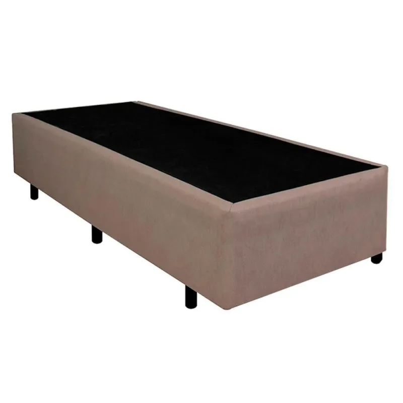 Cama Box Solteiro Sintético Mega Cama Bege 88x188x42cm - OUTRAS - Colchões