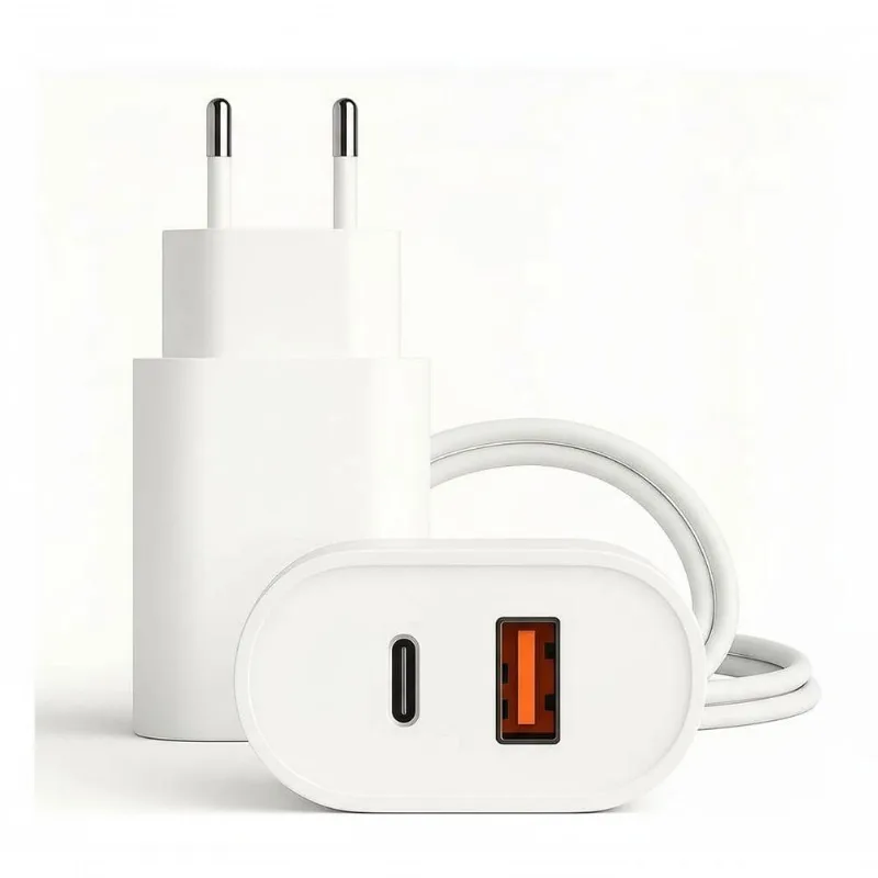 Carregador de Celular MDM com Cabo Tipo C e Cabo Lightning 20W Branco Kit Completo - MDM - Casa E Construção
