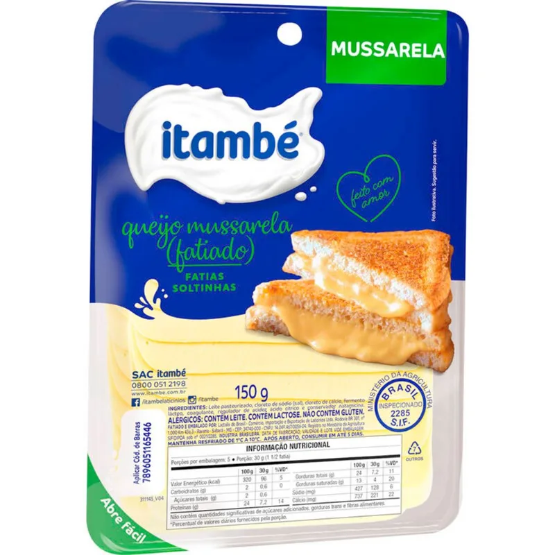 Queijo Mussarela Itambé Fatiado 150g
