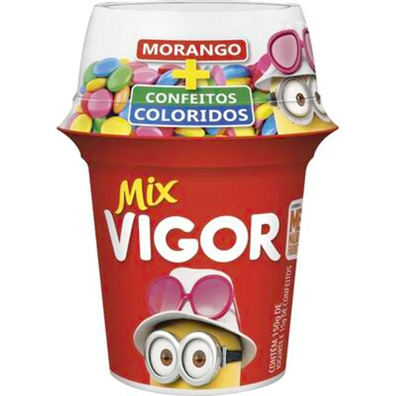 Iogurte Vigor Mix Morango com Cereal Color 165g