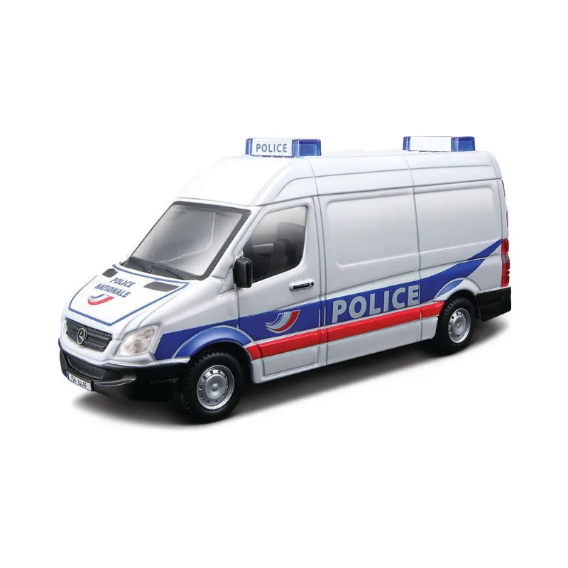 Miniatura - Carro - Mercedes Sprinter - 1:50 - Bburago Emergency - Branco Bburago