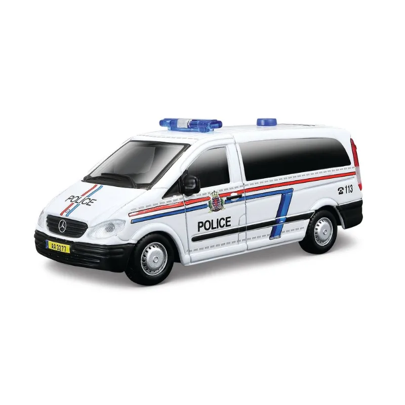 Miniatura - Carro - Mercedes Benz Vito - 1:50 - Bburago Emergency - BRANCO Bburago