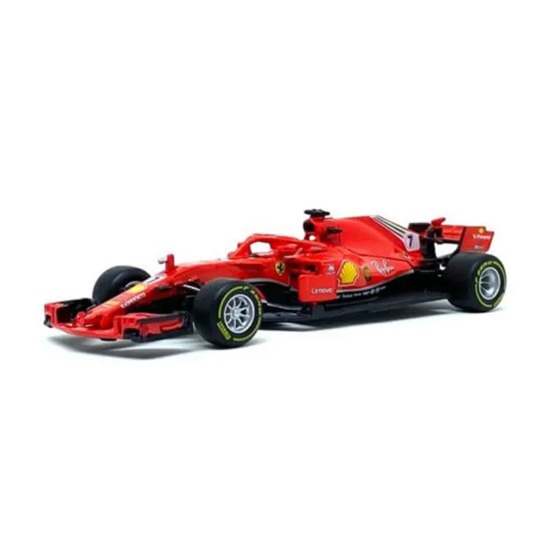 Miniatura Ferrari Fórmula1 SF71H 2018 1:43 Racing - Bburago - Kimi Raikkonen #7 Bburago