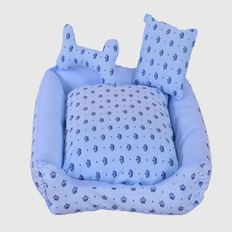 Kit 3 Peças Cama Pet Porte Gigante Quadrada Zíper Impermeável Lavável Almofada Conforto Resistente Durável Cachorro Gato - ComfortPet - Bebês