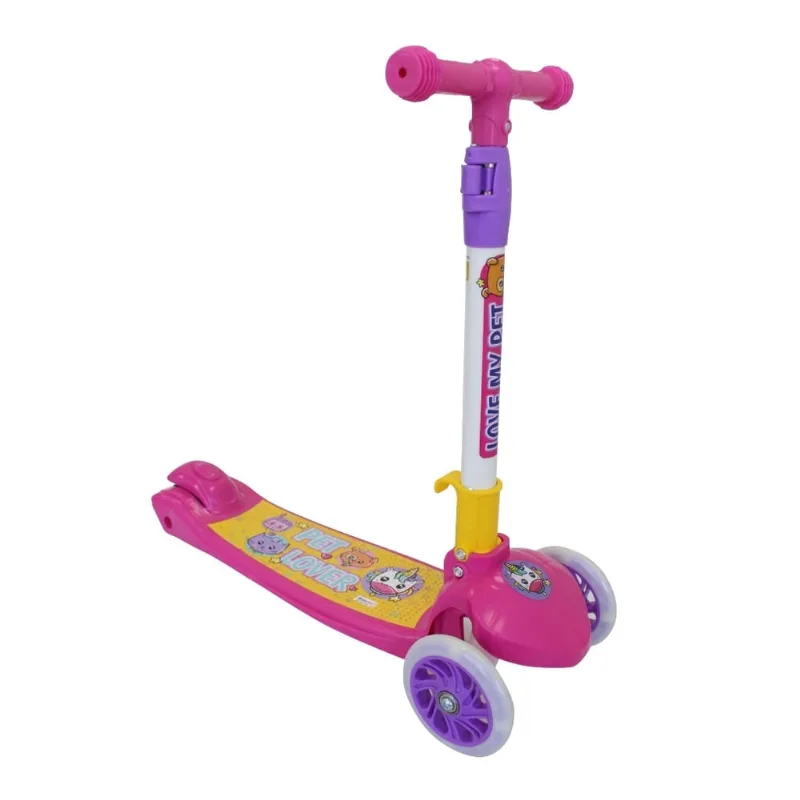 Patinete Infantil Homeplay Navigator com Luz Pet Lover