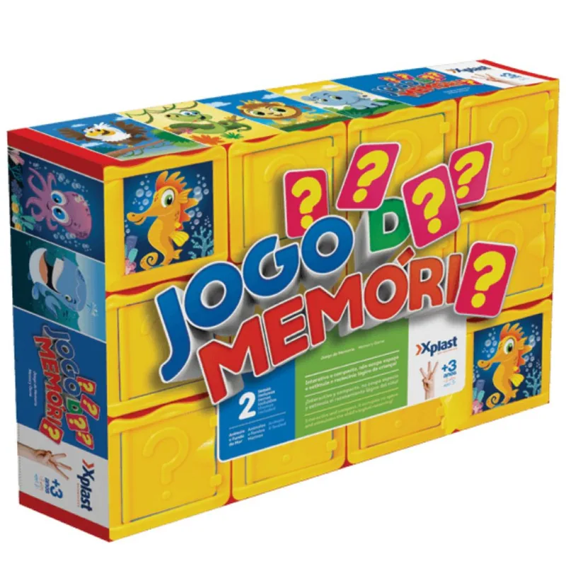 Jogo da Memória Prédio dos Animais - 40 Cartas - Xplast