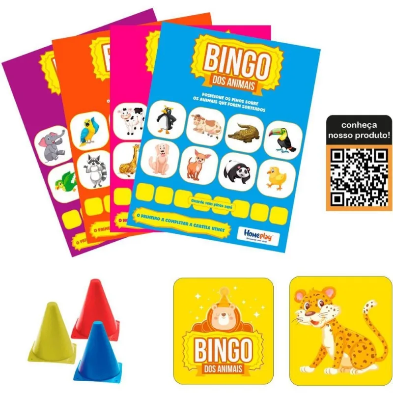 Jogo de Bingo Bingo dos Animais