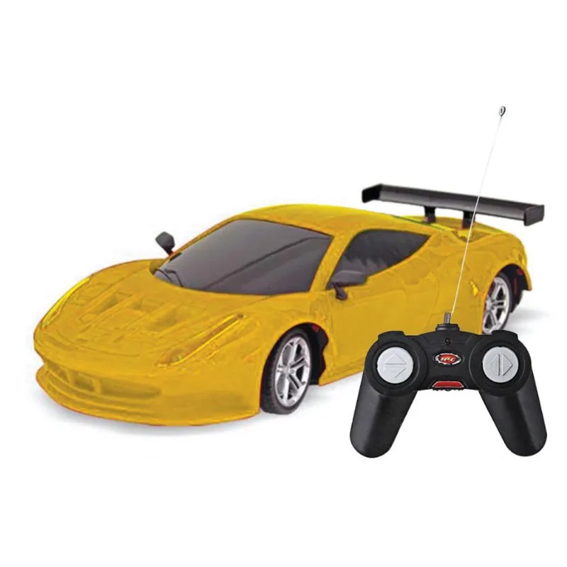 Carrinho Luxury Sports 1:18 Car C/ Controle Remoto Amarelo - Homeplay