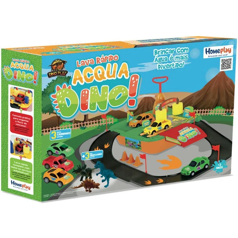 CENARIO TEMATICO (PLAYSET) ACQUA RAPIDO DINO C/3CARRINHOS