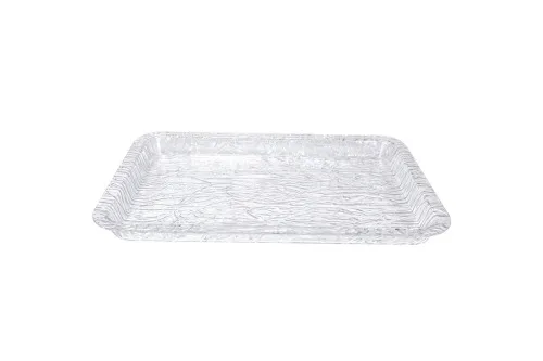 BANDEJA RETANGULAR EM ACRÍLICO 40X28CM TRANSPARENTE - CRISTAL