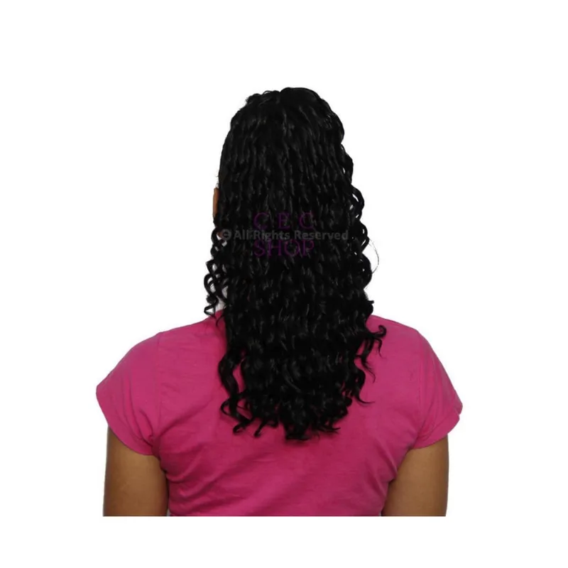 Aplique Rabo De Cavalo Piranha Afro Preto Fibra Futura 45 Cm