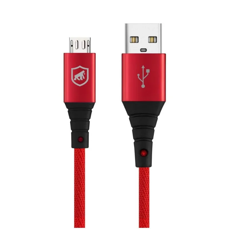 Cabo Tech Proof Vermelho Micro USB V8 (1,2m) - Gorila Shield