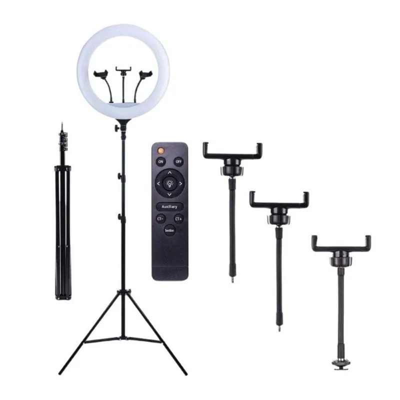 Kit Ring Light 18 Polegadas Com Tripé E Controle Remoto