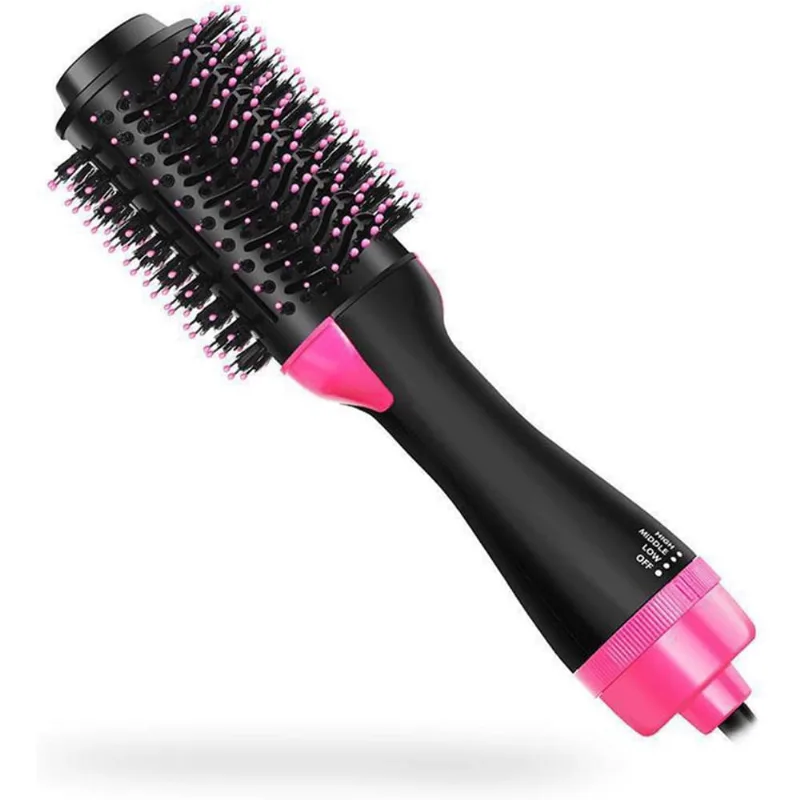 Escova 3 em 1 Elétrica Seca Alisa Modela Cabelo