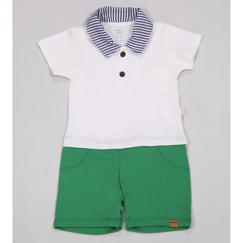 Macaquinho Boy - 2943 De 3 a 12 meses Verde - G