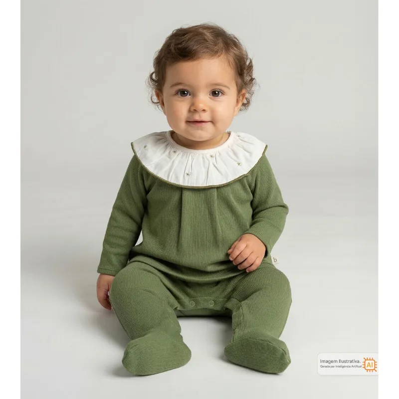 Macacão Tricot Bata Verde Verde - RN