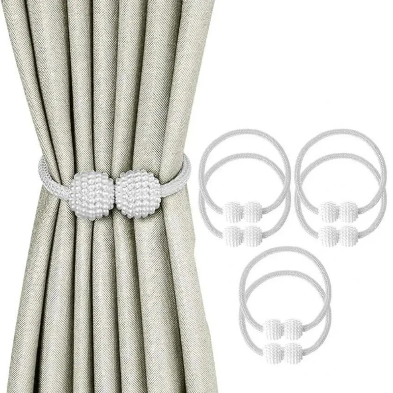 Prendedor Abraçadeira Cortina Click Branco - Cortina Cortina