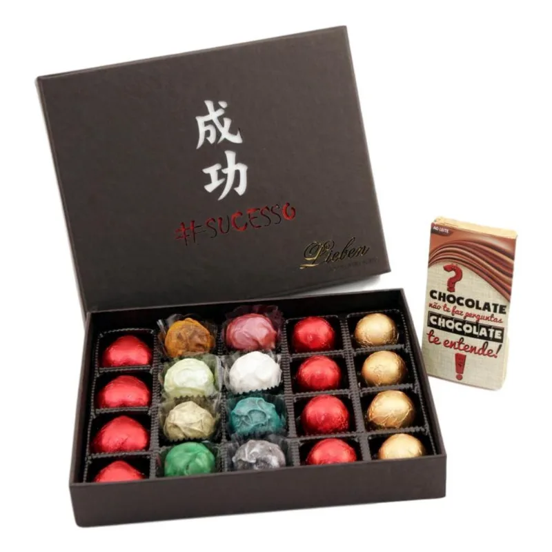Caixa de Chocolate com Corações Trufas Marshmallow Presente