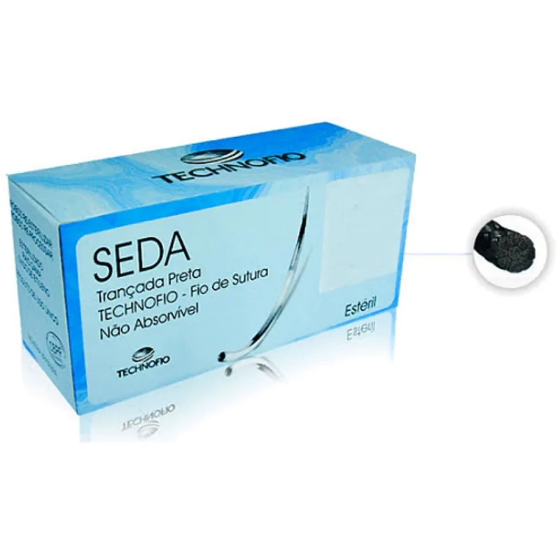 Fio de Sutura Technofio Seda 2-0 Agulha 3,0cm 3/8 - 1 Unidade - Technofio - Medicamentos E Saúde
