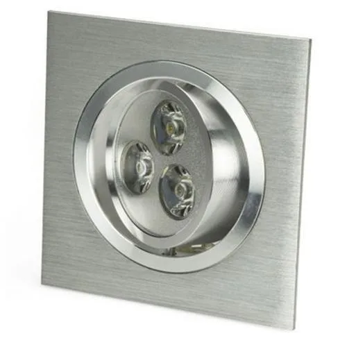Spot Alumínio Quadrado 3w Led Branco Quente - ILUMINIM - Bazar