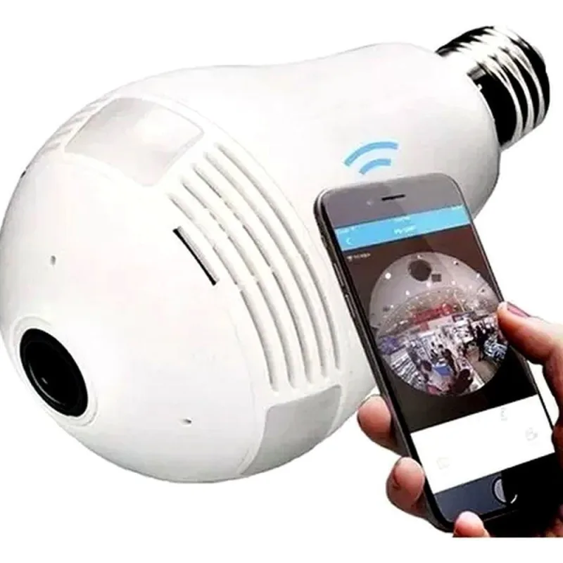 Câmera De Wifi Ip Lâmpada Espiã Visão Noturna - OUTRAS - Casa E Construção