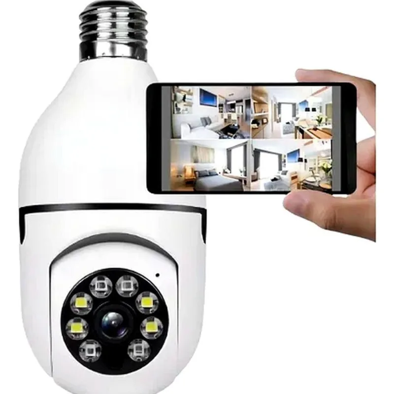 Câmera De Wifi Ip Lampada Full Hd Visão Noturna - OUTRAS - Casa E Construção
