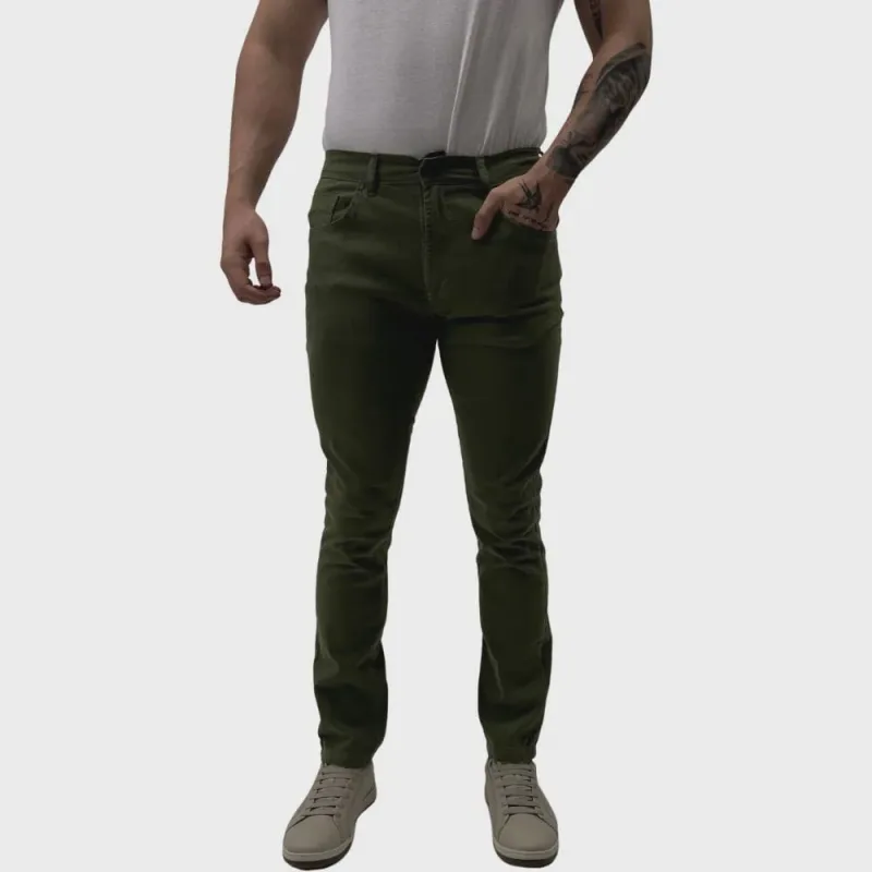 Calça Sibra Sarja Slim Masculina - Não Disponível - Moda
