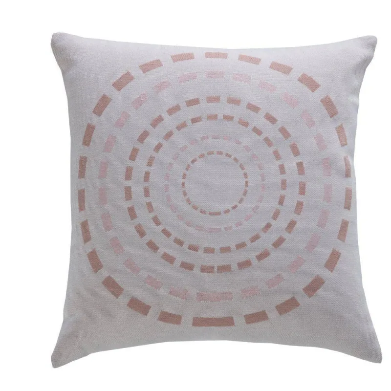 Almofada Decorativa Turin Quadrada Com Refil 58% Algodão / 42% Poliéster - Mandala Rose - Vilela Enxovais - Cama, Mesa E Banho