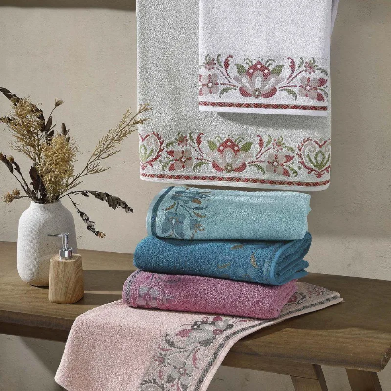 Toalha De Rosto Lotus 75cm X 45cm 340g/m² 1 Peça 100% Algodão - Branco