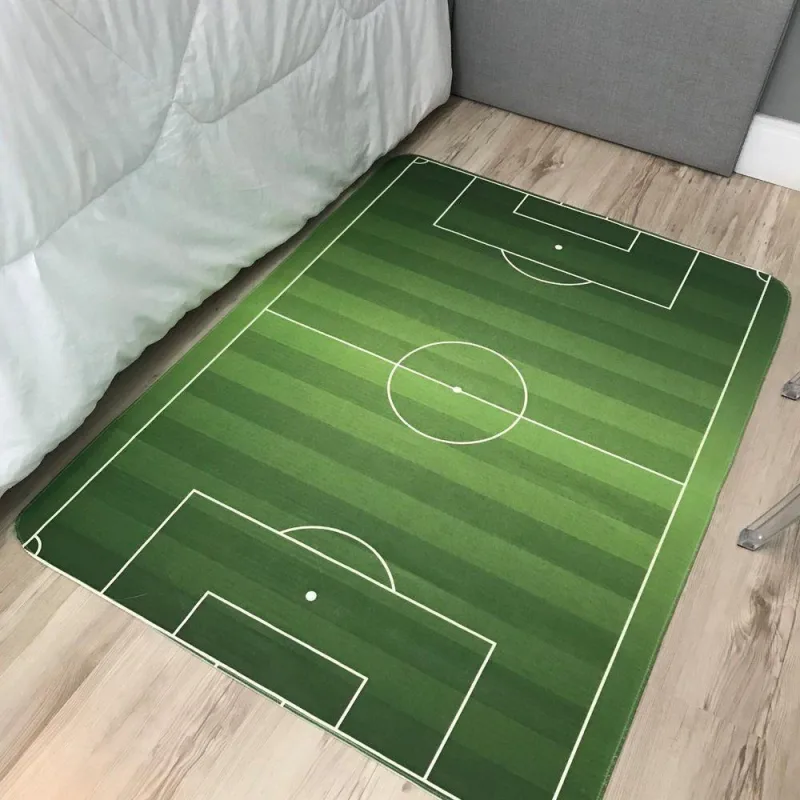 Tapete Kids Divertido Infantil 01 Peça 95cm X 1,30m Com Base Antiderrapante 100% Poliéster - Futebol - Vilela Enxovais - Casa E Construção