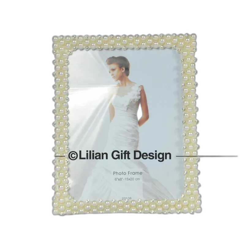Porta Retrato Lilian Gift 20x15cm Vd Perolas - LILIAN - Bazar