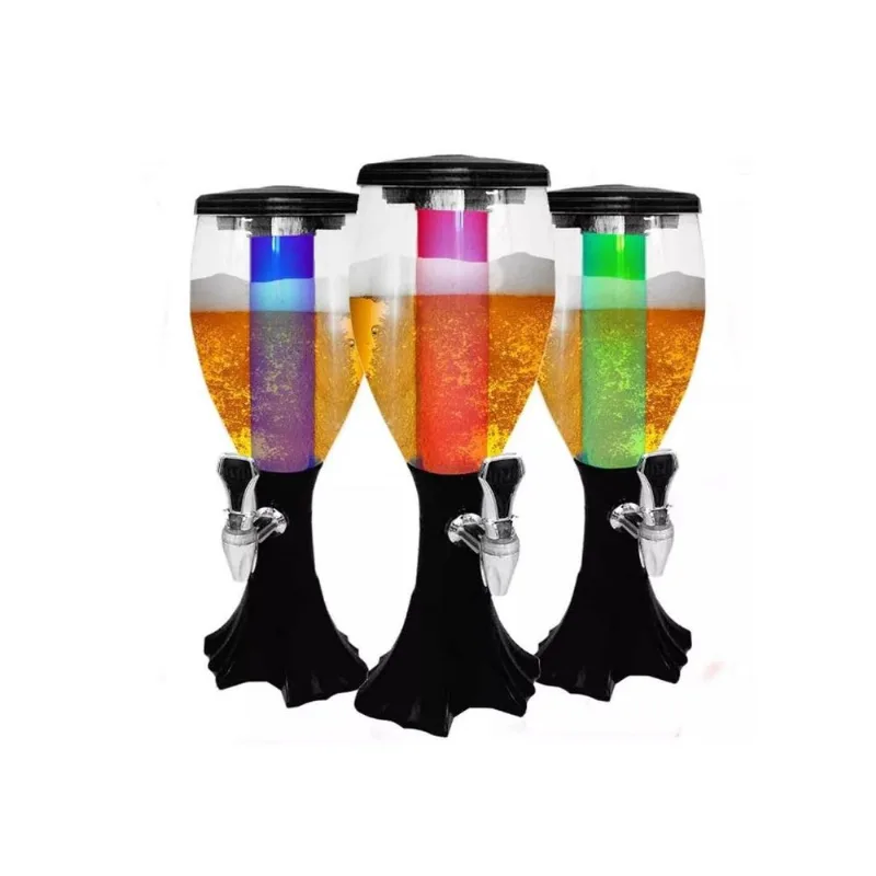 Torre Chopp Cerveja Gelada Chopeira Luz De Led + Refil