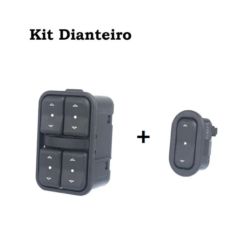 Kit Botao Vidro Eletrico Dianteiro Almapy Montana /prisma /celta /corsa /astra /zafira